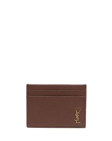 brown ysl wallet mens|ysl cardholder men.